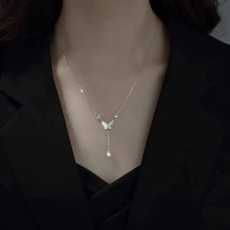Cascade Teardrop Lariat Necklace