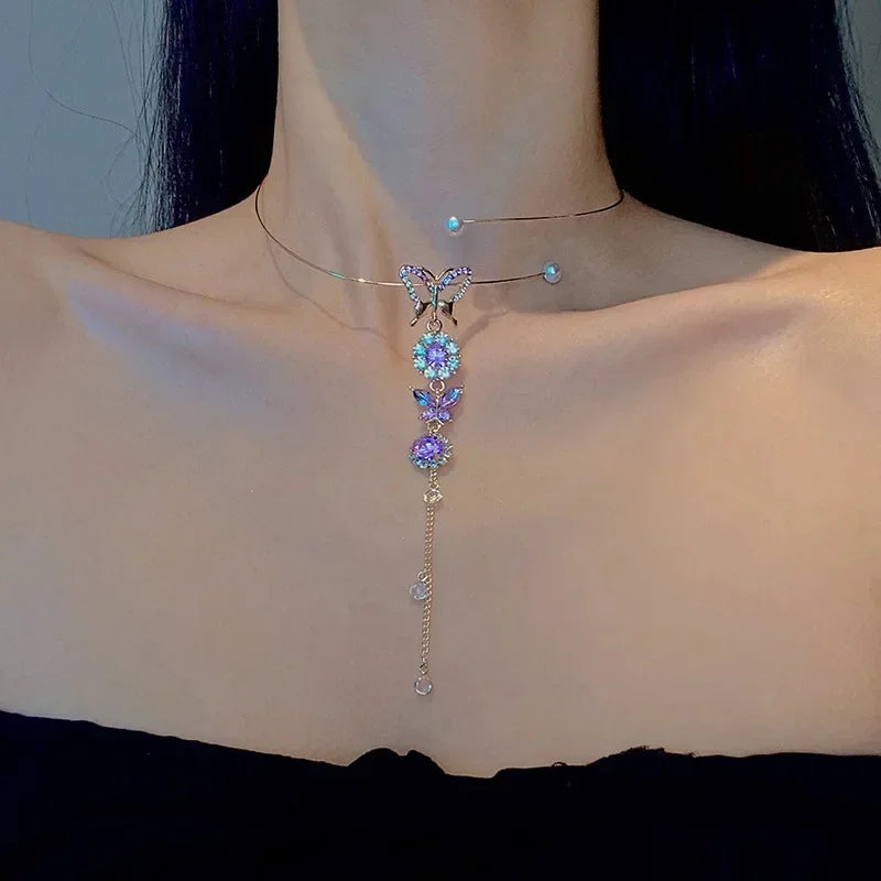 Cascade Teardrop Lariat Necklace