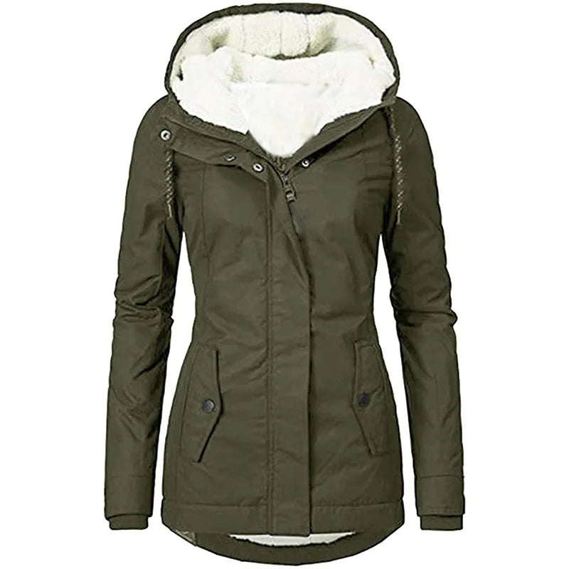 Teddy Plush-Lined Hooded Jacket