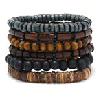 Set de seis pulseras de cuentas Deriva