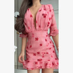 Lemon Kiss Ruffle Mini Dress