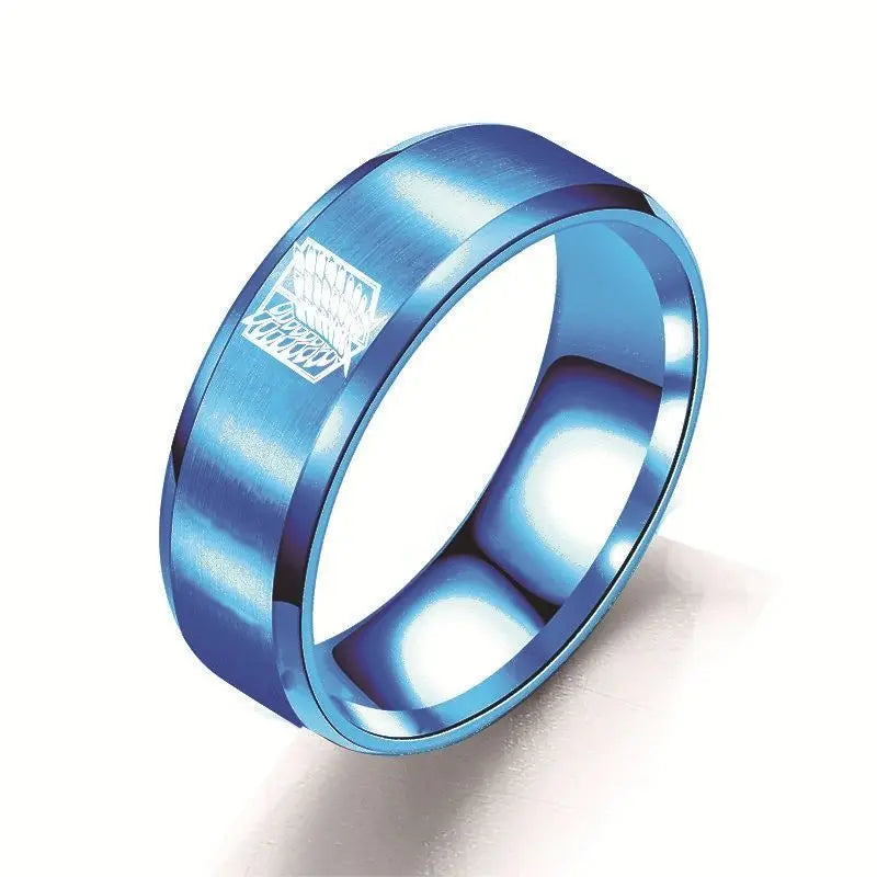 Midnight Wings Engraved Band Ring