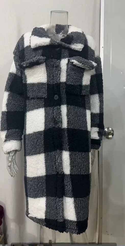 Abrigo polar de cuadros Heredera