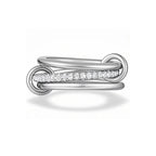 Entwined Two-Tone Crystal Ring
