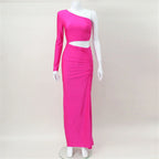 Jaw Drop One-Shoulder Maxi Dress