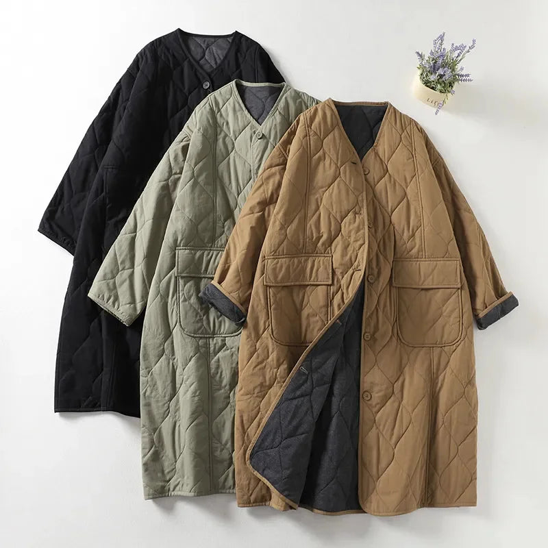 Empress Quilted Long Coat