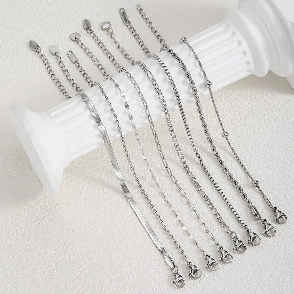 Liquid Silver-Tone Layering Bracelet