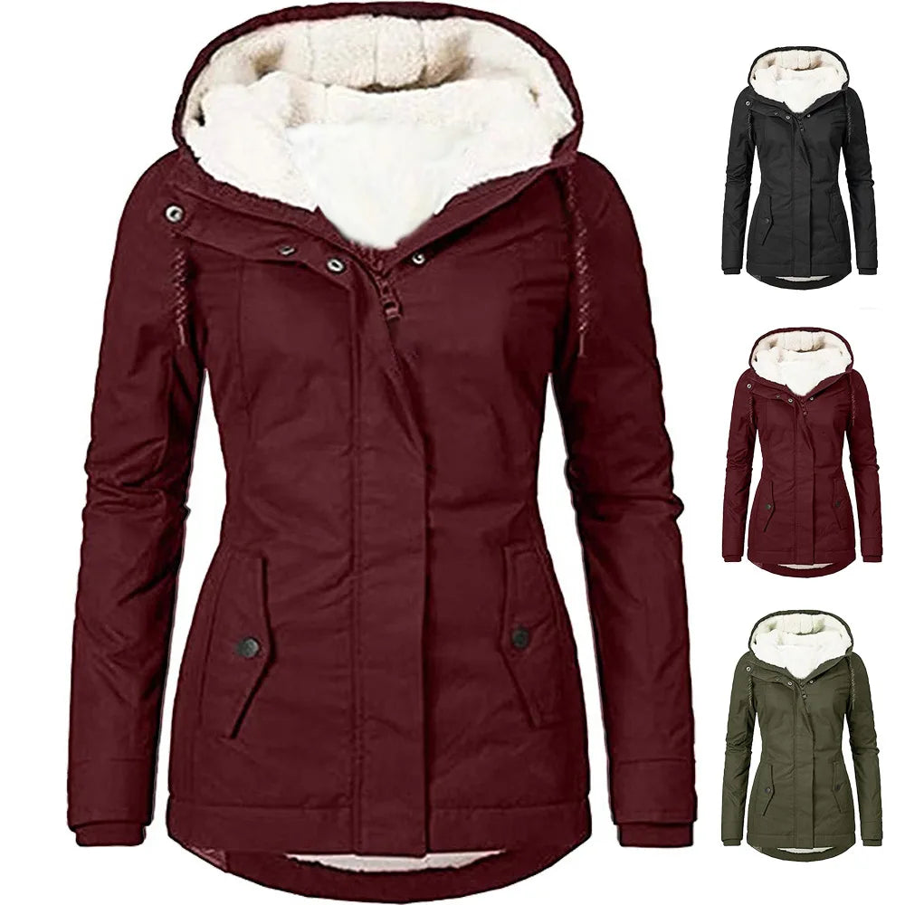 Teddy Plush-Lined Hooded Jacket