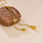 Cascade Teardrop Lariat Necklace