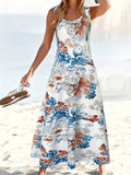 Golden Hour Ornate Print Sleeveless Dress