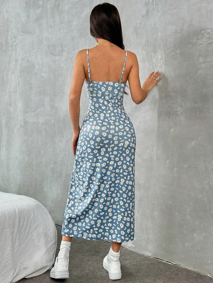 Walk This Way Slit Midi Dress