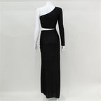 Jaw Drop One-Shoulder Maxi Dress