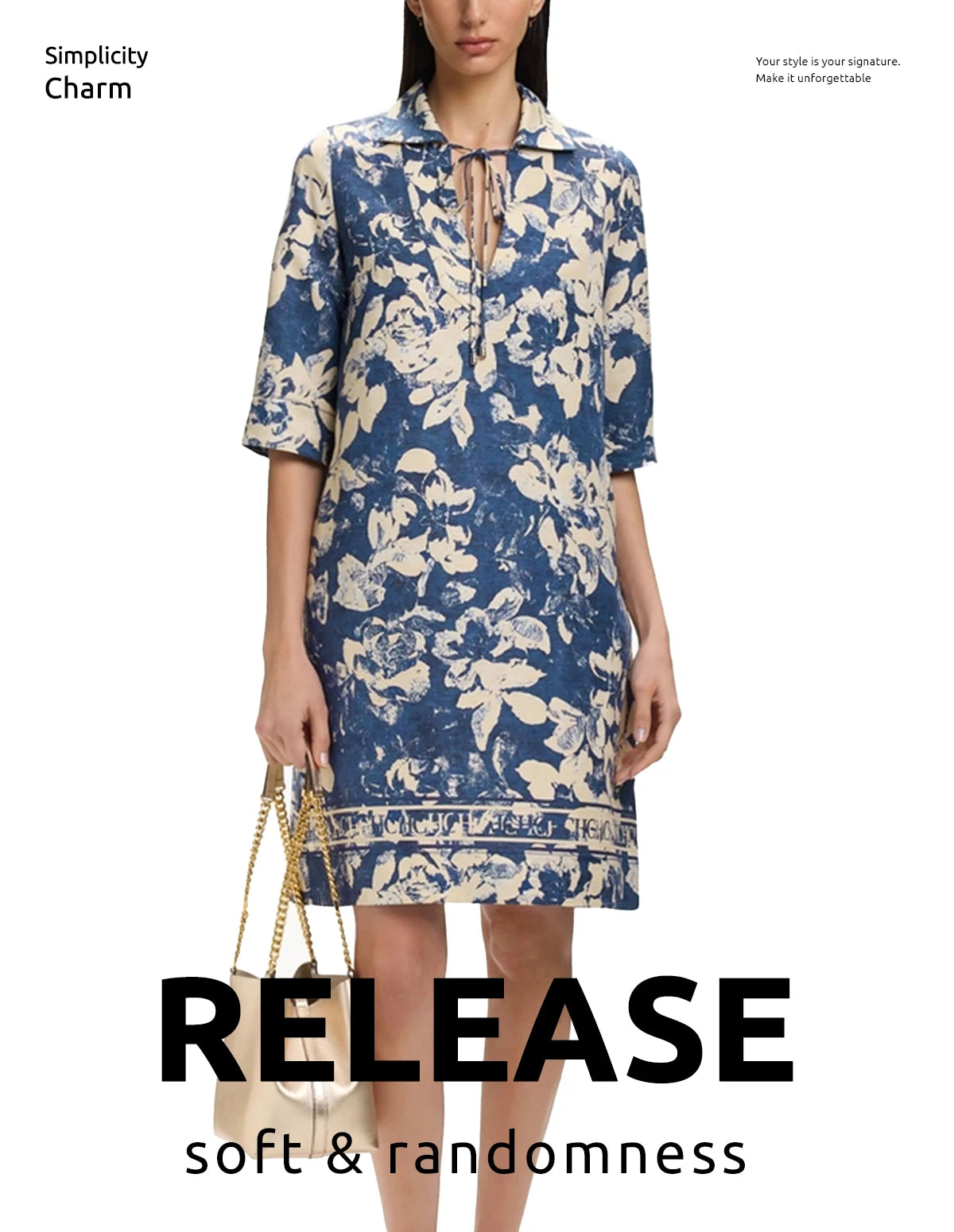 Pillow Talk Floral Tie-Neck Dress