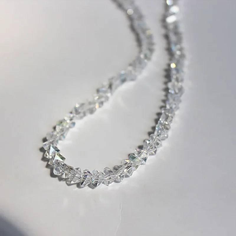 Halo Crystal-Glass Beaded Choker