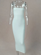 Vestido de tirantes con escote cuadrado A las Seis