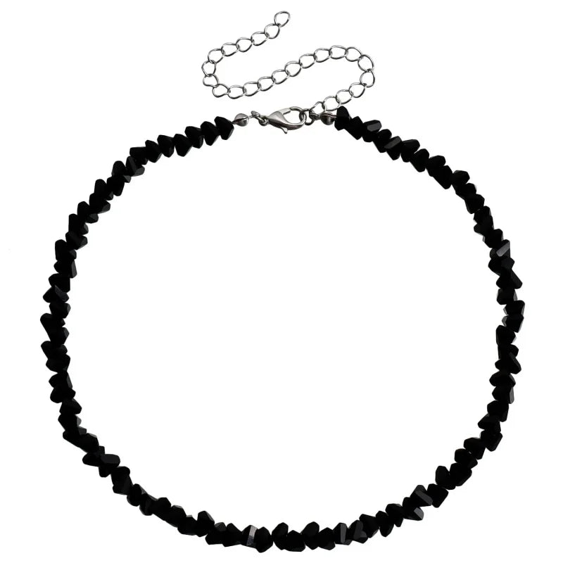 Halo Crystal-Glass Beaded Choker