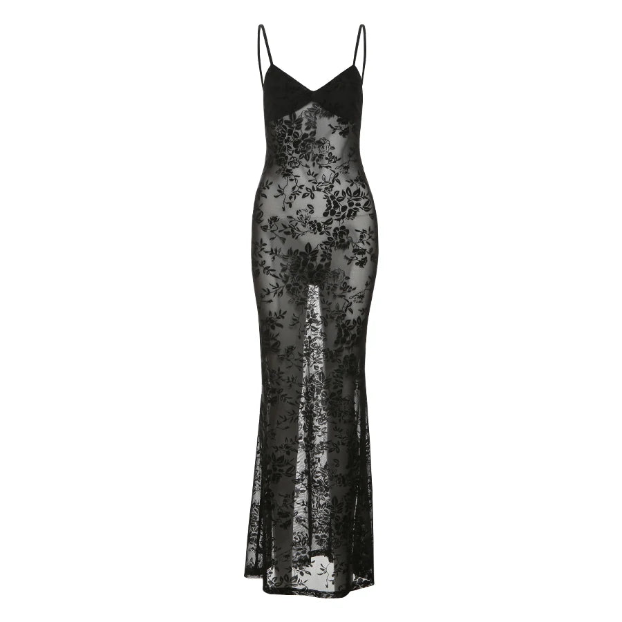 Now You See Me Sheer Floral Dress