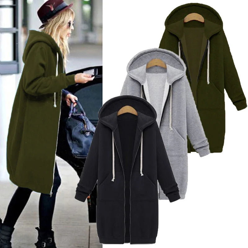 Runaway Longline Zip Hoodie