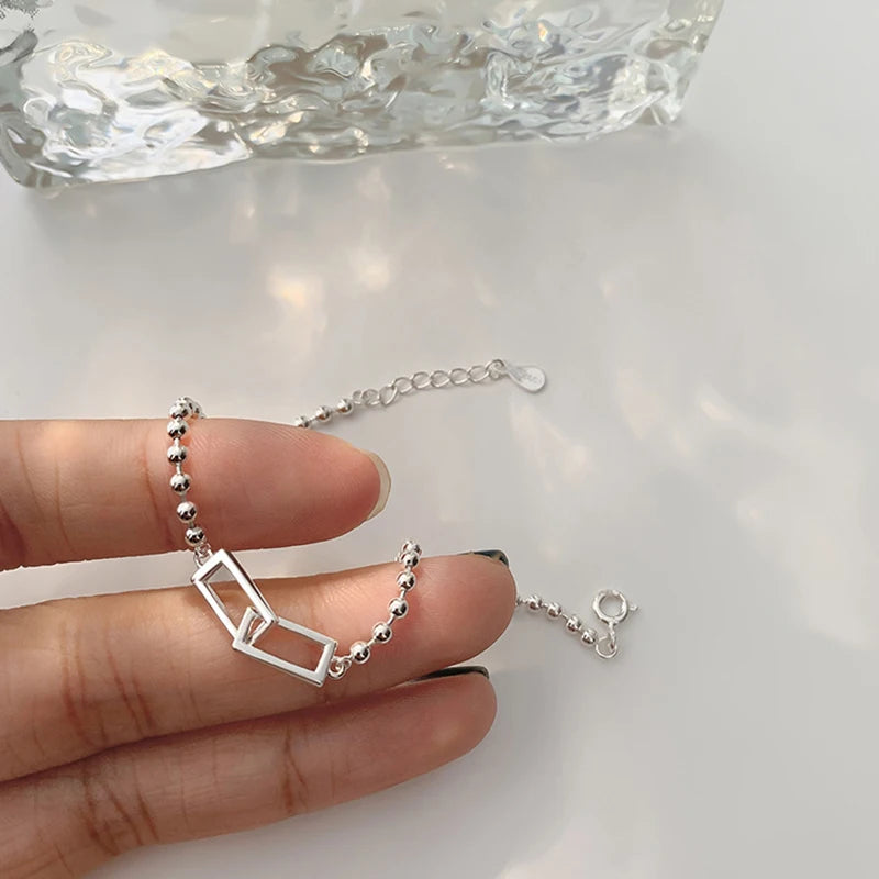 Interlace Geometric Bead Bracelet