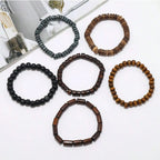 Set de seis pulseras de cuentas Deriva