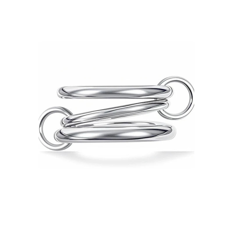 Entwined Two-Tone Crystal Ring