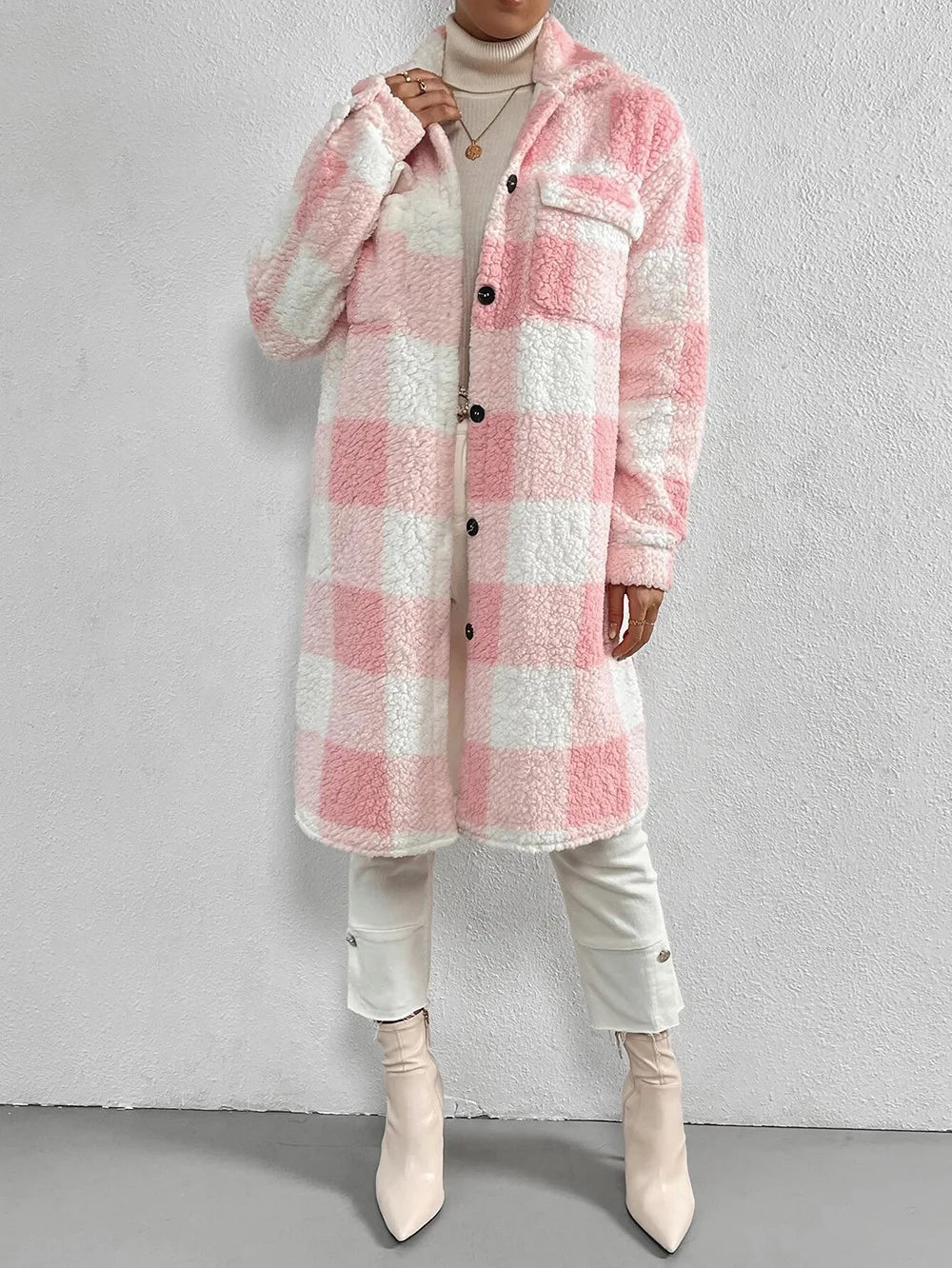 Abrigo polar de cuadros Heredera