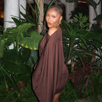 Make An Entrance Cape-Sleeve Mini Dress