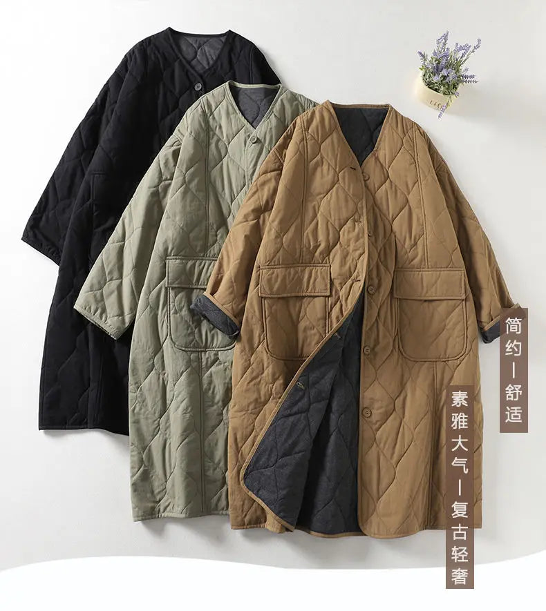 Empress Quilted Long Coat