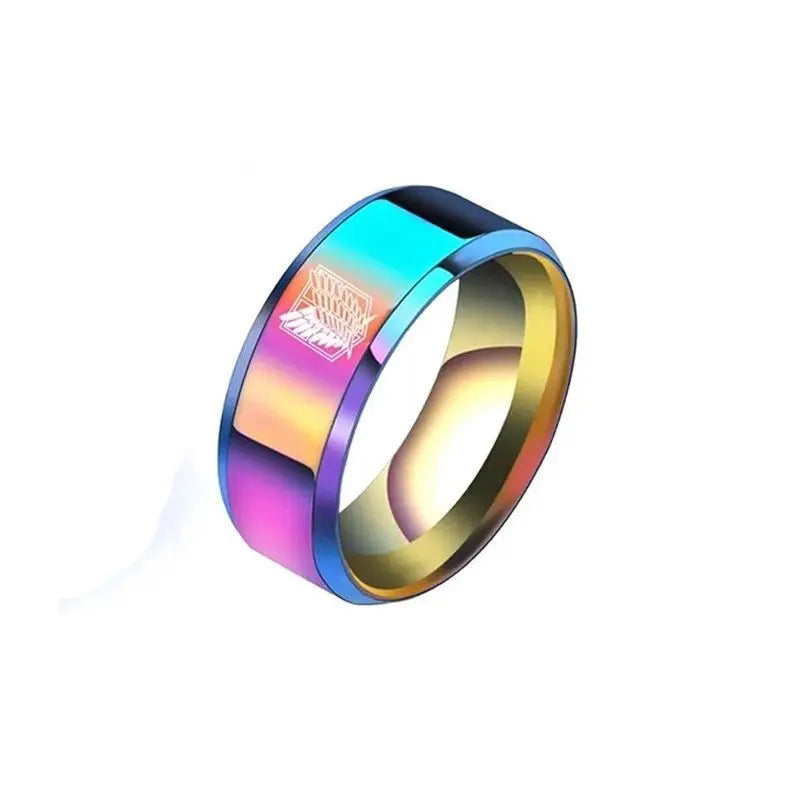 Midnight Wings Engraved Band Ring