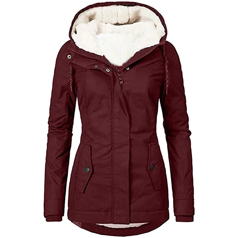 Teddy Plush-Lined Hooded Jacket