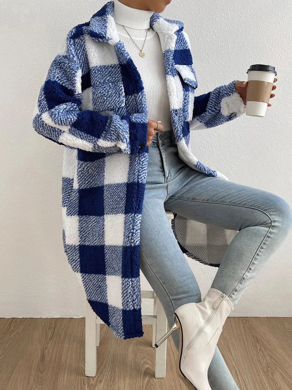 Heiress Check Fleece Coat