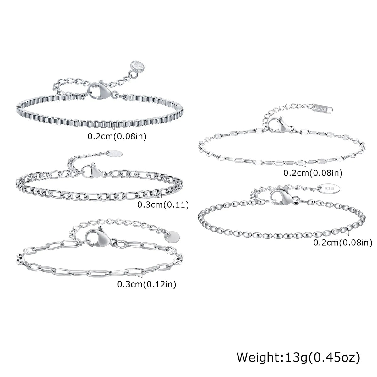 Liquid Silver-Tone Layering Bracelet
