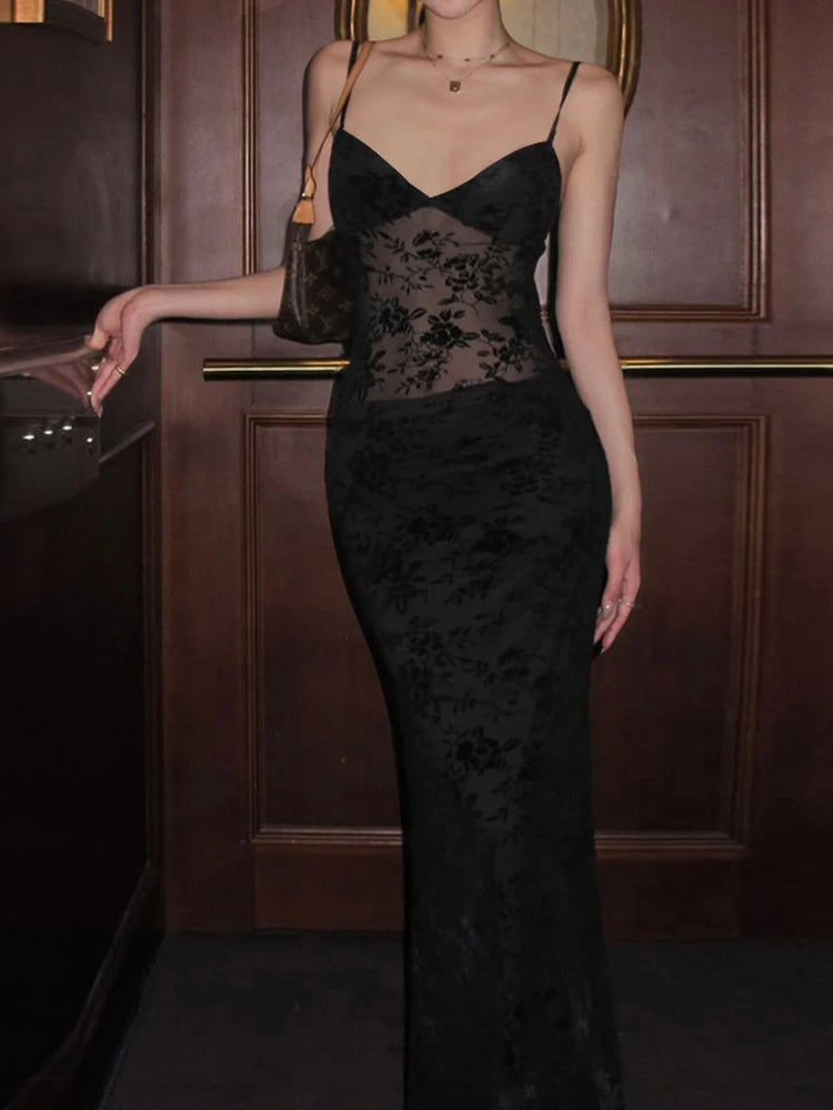 Now You See Me Sheer Floral Dress