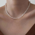 Halo Crystal-Glass Beaded Choker
