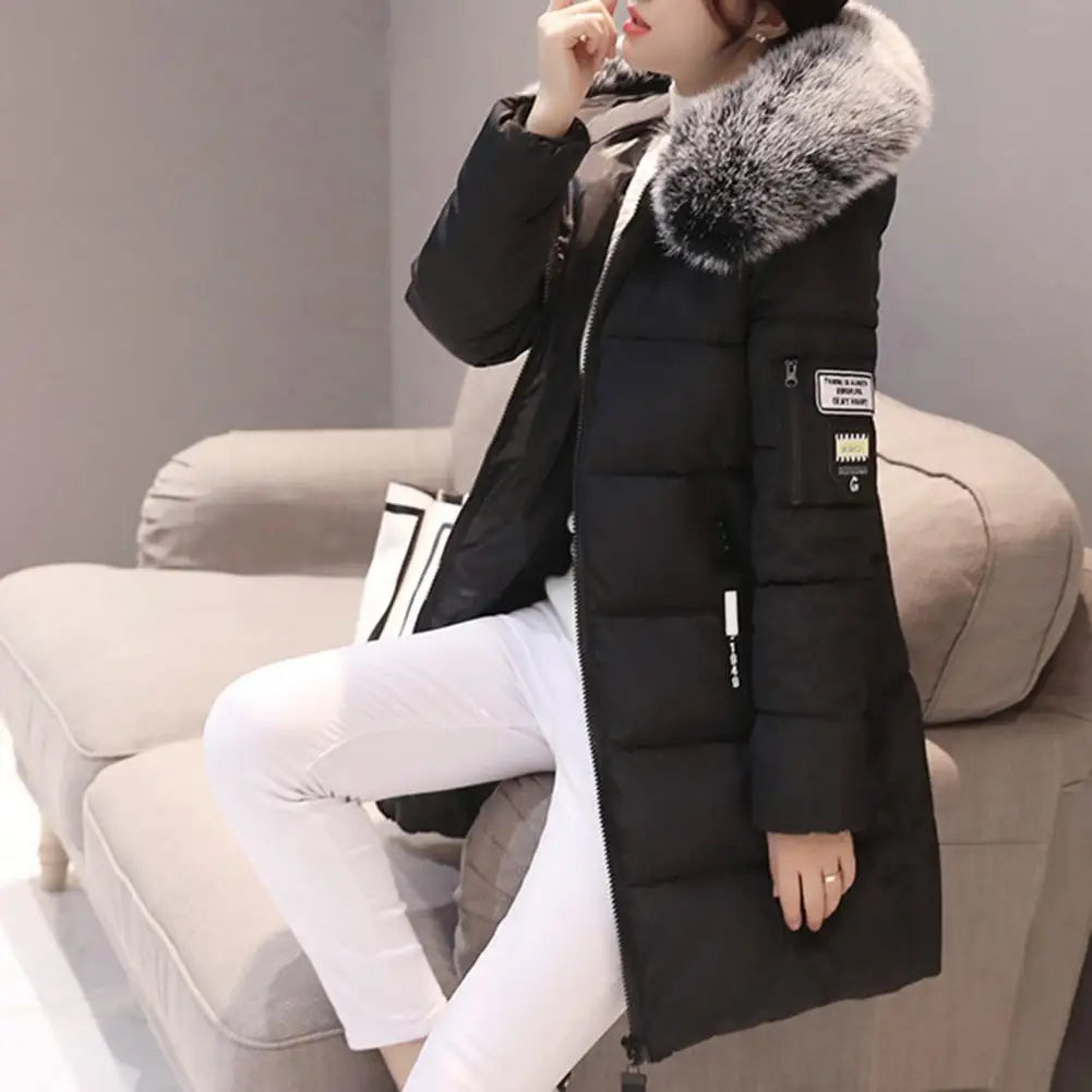 Tsarina Plush-Trim Long Coat