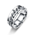 Edge Chain Spinner Ring