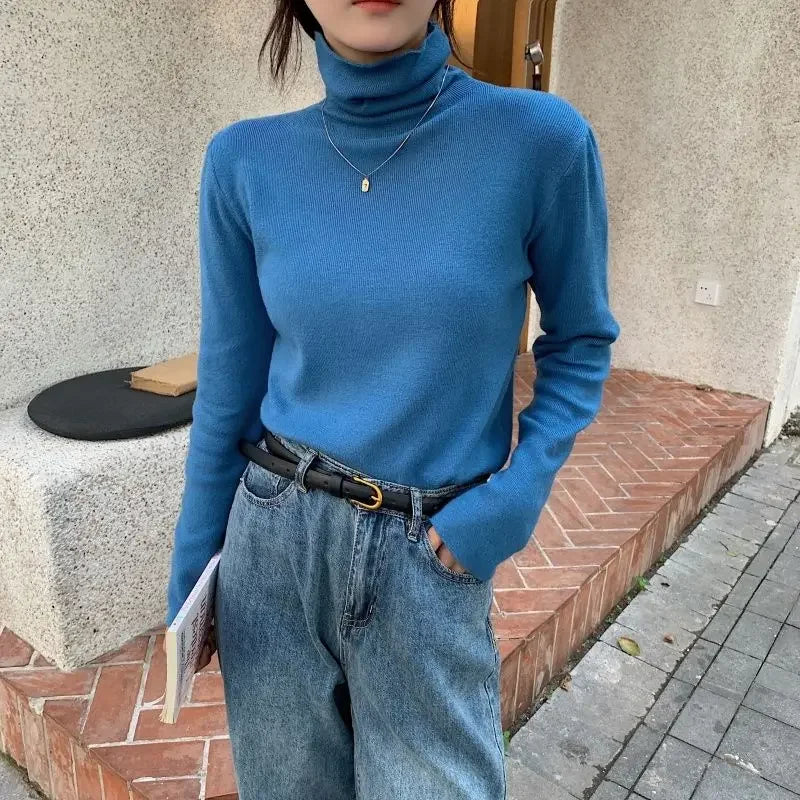 Quiet Luxury Fine-Knit Turtleneck