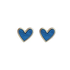 Pendientes de botón con corazón Amor