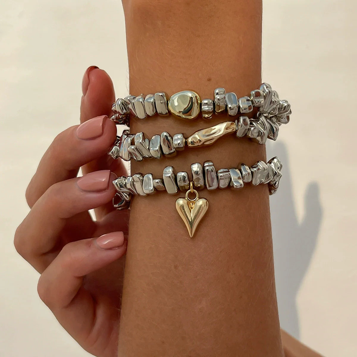 Moonlit Faux-Pearl & Silver-Tone Bracelet Set