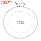 Halo Crystal-Glass Beaded Choker