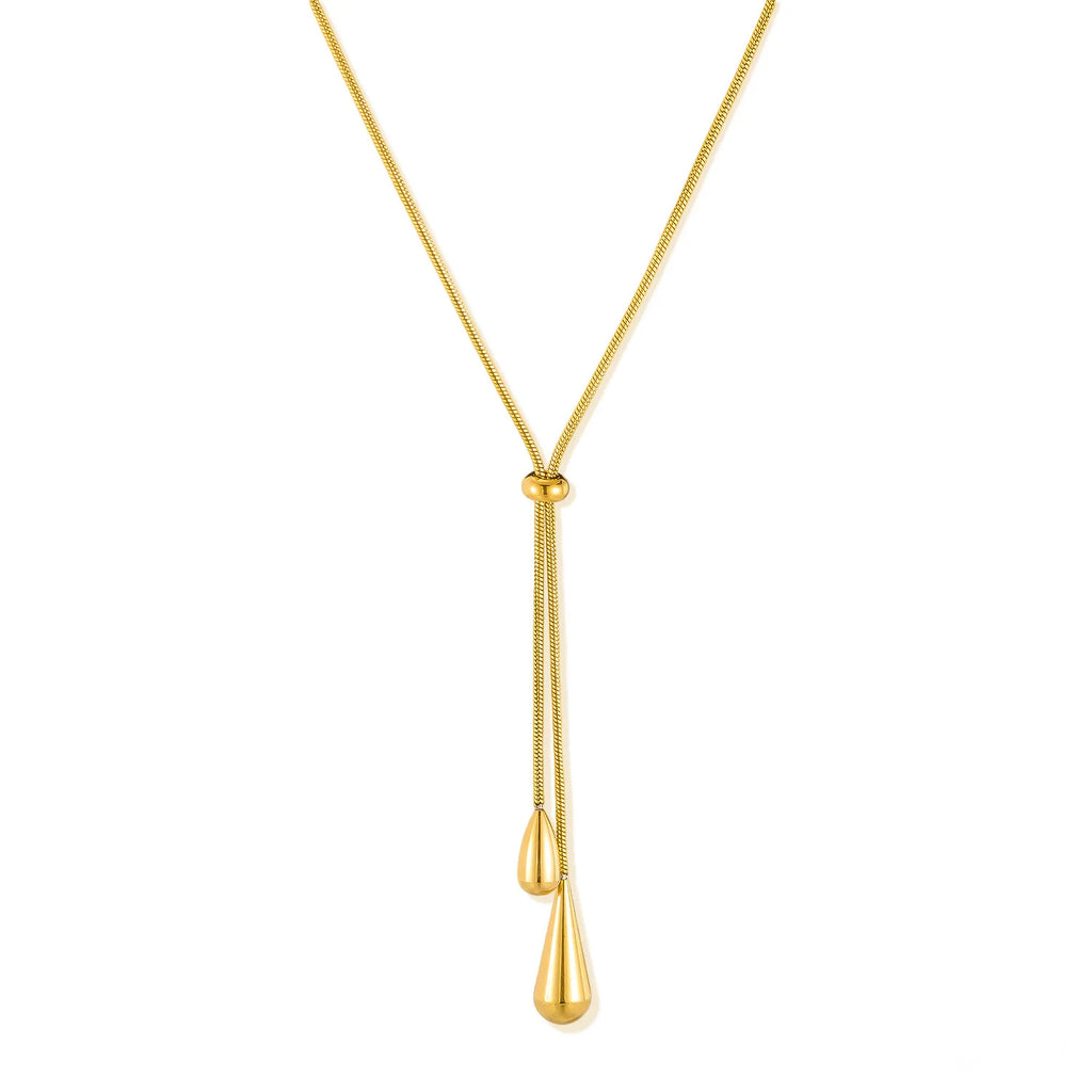 Cascade Teardrop Lariat Necklace