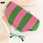 Showtime Striped Frame Clutch