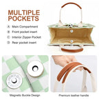 Checkmate Checkered Pocket Tote
