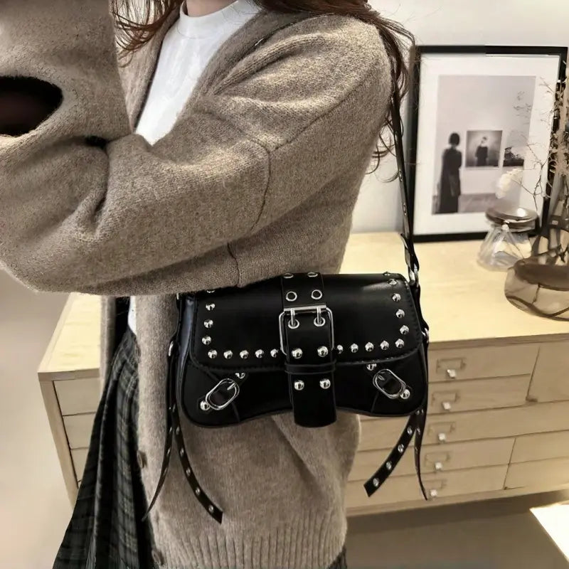 Riot Studded Shoulder Bag