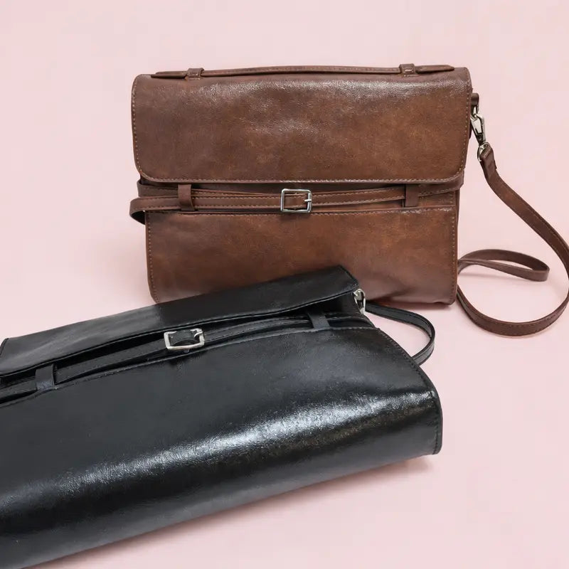 Glam Buckle Flap Bag