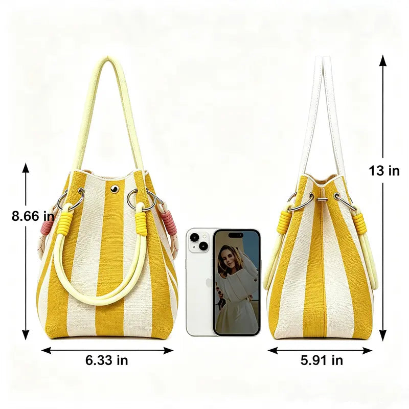 Beach Club Mini Woven Bucket Bag