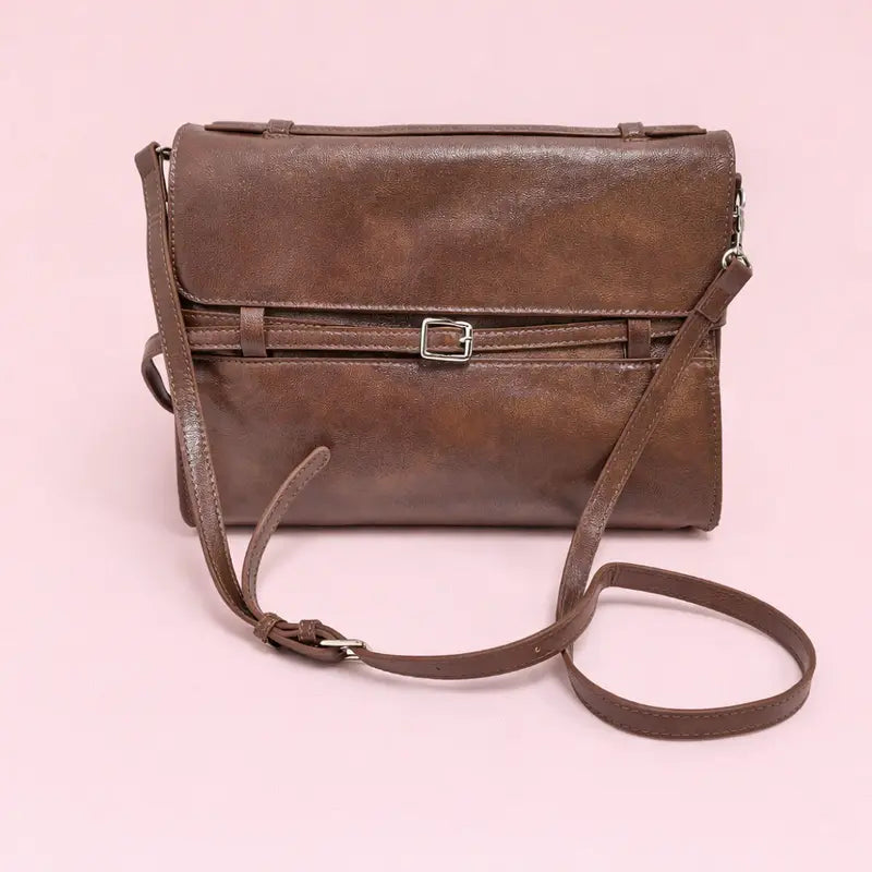 Glam Buckle Flap Bag