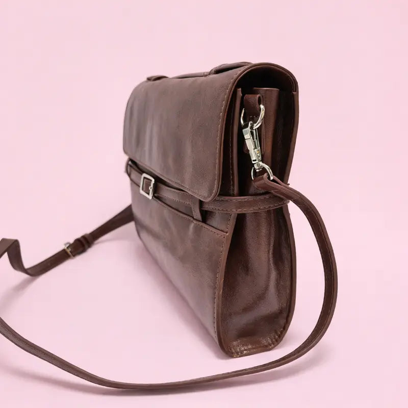 Glam Buckle Flap Bag