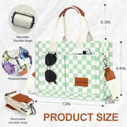 Checkmate Checkered Pocket Tote
