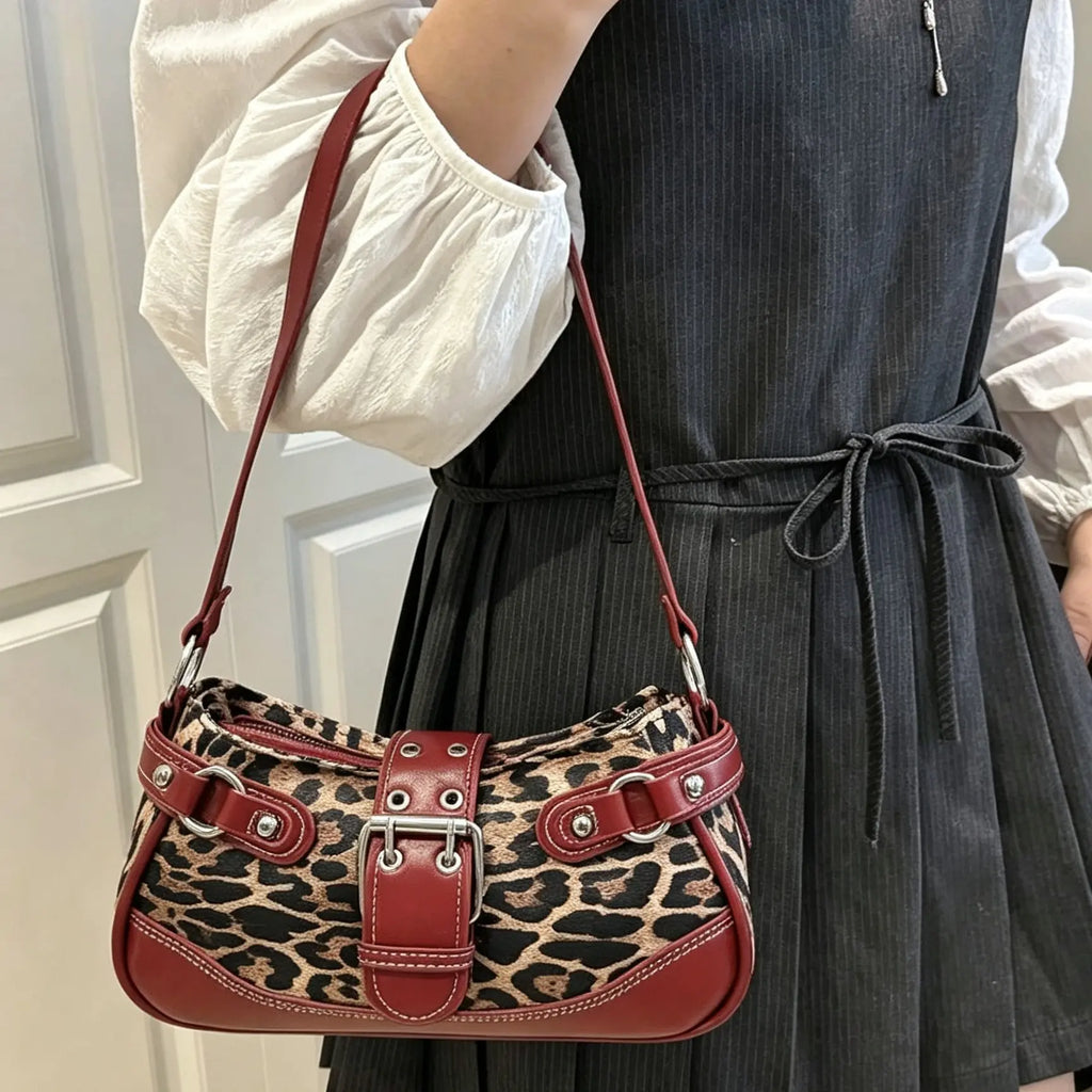 Untamed Leopard Buckle Bag